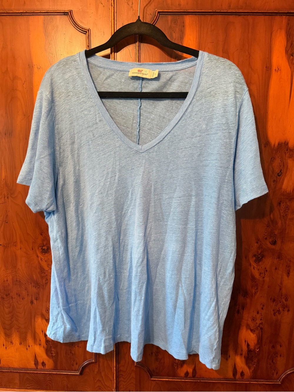 Vineyard Vines Light Blue V-Neck Short Sleeve Tee